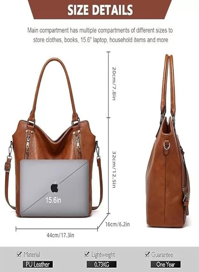Blikiz® Handbag for Woman or Girl with Detachable Strap & Wallet Purse for Women Handbag with Improve Zipper (Brown) - Image 4